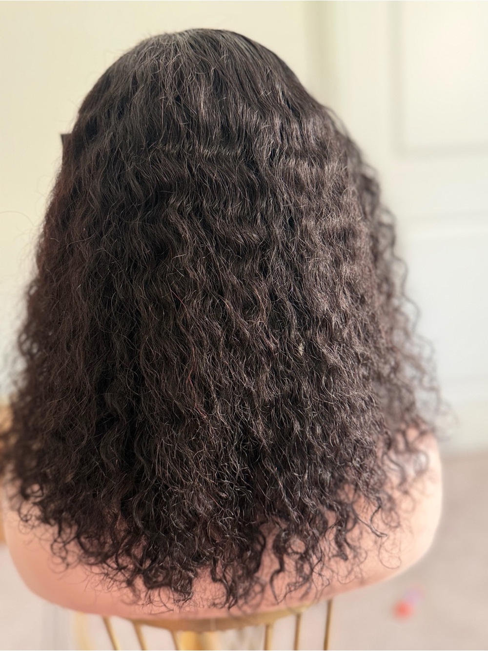 Natural Black Curly Wig - Lightweight Comfort